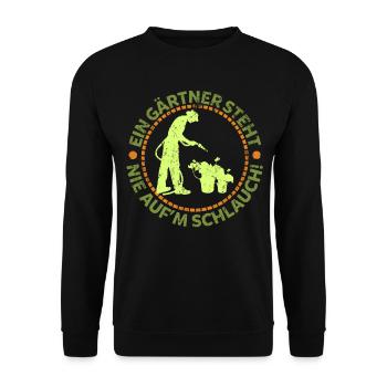 Gardener Garden gardening - Unisex Sweatshirt - black - Front - Alina (178cm) & Michal (187cm)