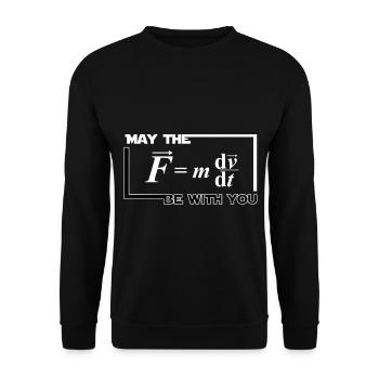 Tolle & trendige T-Shirt-Designs Möge das F mit - Unisex Pullover - Schwarz - Vorne - Alina (178cm) & Michal (187cm)