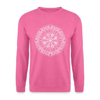 Wikinger Vegvisir mit Wikingergebet weiss - Unisex Pullover - Pink - Vorne