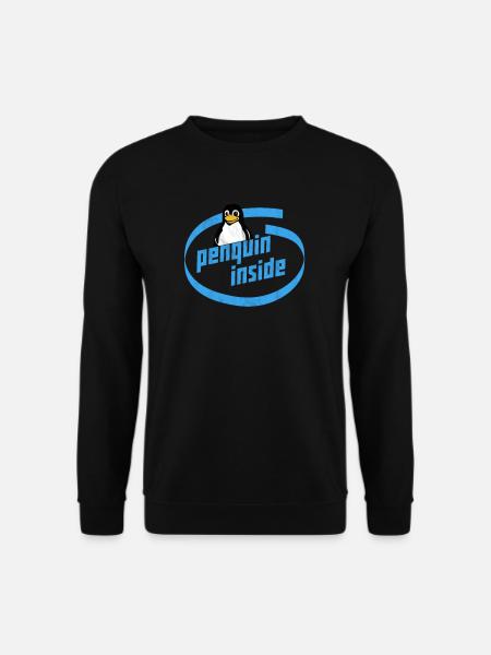 Penguin Inside Informatik lustig Spruch - Unisex Pullover - Schwarz