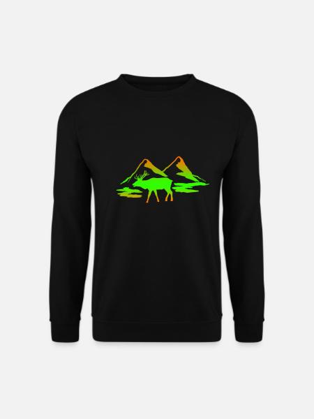 Moose animal gift - Unisex Sweatshirt - black