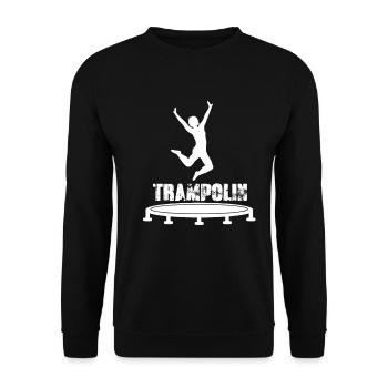 Trampoline Sport - Unisex Sweatshirt - black - Front - Alina (178cm) & Michal (187cm)