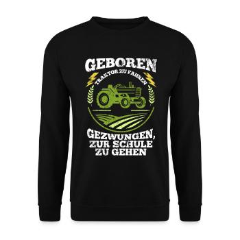 Tracteur véhicule - Sweat-shirt Unisexe - noir - Devant - Alina (178cm) & Michal (187cm)