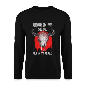 Vegan Death Metal - Unisex Sweatshirt - black - Front - Alina (178cm) & Michal (187cm)