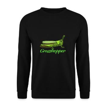 Grasshopper grasshopper animal gift - Unisex Sweatshirt - black - Front - Alina (178cm) & Michal (187cm)