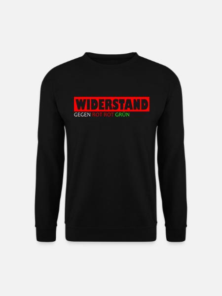 Widerstand gegen rot rot grün gegen grün - Unisex Pullover - Schwarz