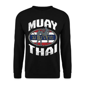 Drapeau thaïlandais de kickboxing - Sweat-shirt Unisexe - noir - Devant - Alina (178cm) & Michal (187cm)