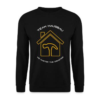 Client Team House Construction - Unisex Sweatshirt - black - Front - Alina (178cm) & Michal (187cm)