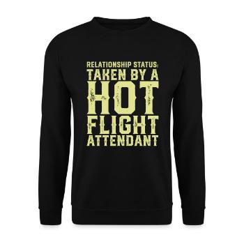 Flight attendant flight attendant - Unisex Sweatshirt - black - Front - Alina (178cm) & Michal (187cm)