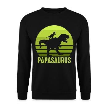 Dinosaurier Museum - Unisex Pullover - Schwarz - Vorne - Alina (178cm) & Michal (187cm)