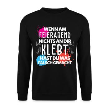 Erzieherin Kinder - Unisex Pullover - Schwarz - Vorne - Alina (178cm) & Michal (187cm)