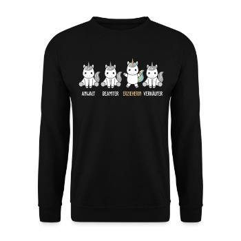 Erzieherin Erziehung - Unisex Pullover - Schwarz - Vorne - Alina (178cm) & Michal (187cm)