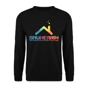 Bauherrin Hausbau Baustelle Richtfest Spatenstich - Unisex Pullover - Schwarz - Vorne - Alina (178cm) & Michal (187cm)