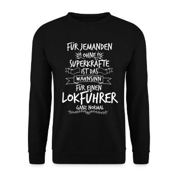Engine driver locomotive - Unisex Sweatshirt - black - Front - Alina (178cm) & Michal (187cm)