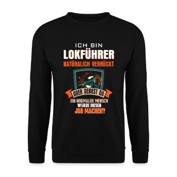 Train driver train - Unisex Sweatshirt - black - Front - Alina (178cm) & Michal (187cm)