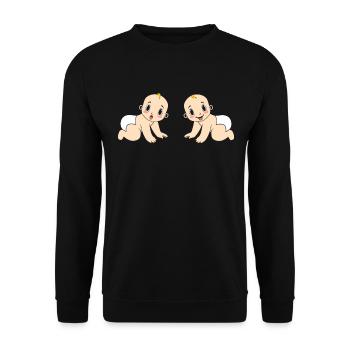Babys - Unisex Pullover - Schwarz - Vorne - Alina (178cm) & Michal (187cm)