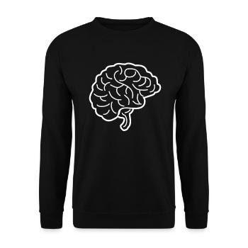 Brain brain - Unisex Sweatshirt - black - Front - Alina (178cm) & Michal (187cm)