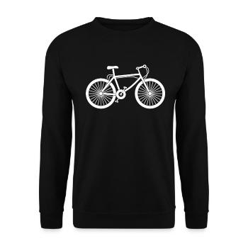 bicycle - Unisex Sweatshirt - black - Front - Alina (178cm) & Michal (187cm)