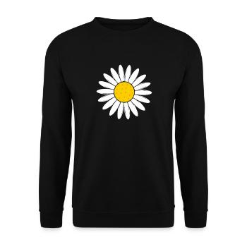 Daisy flower - Unisex Sweatshirt - black - Front - Alina (178cm) & Michal (187cm)