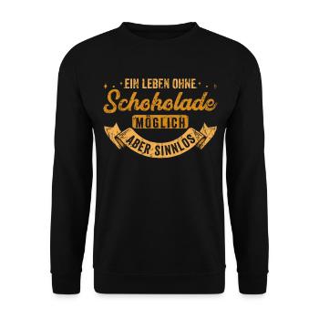 Chocolate life - Unisex Sweatshirt - black - Front - Alina (178cm) & Michal (187cm)
