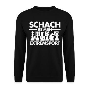 Sports d'échecs - Sweat-shirt Unisexe - noir - Devant - Alina (178cm) & Michal (187cm)