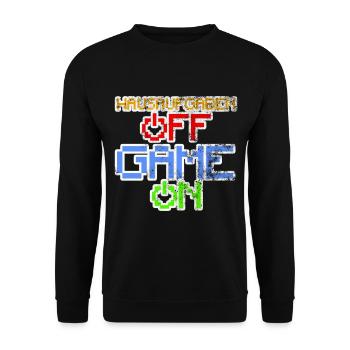 Homework Off Game On Gambling - Unisex Sweatshirt - black - Front - Alina (178cm) & Michal (187cm)