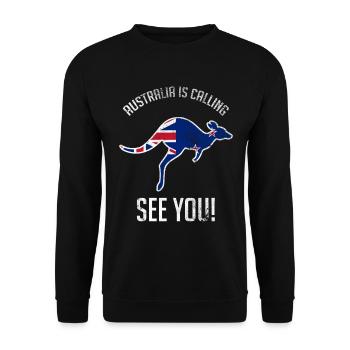 L'Australie obtient un kangourou pour routards - Sweat-shirt Unisexe - noir - Devant - Alina (178cm) & Michal (187cm)