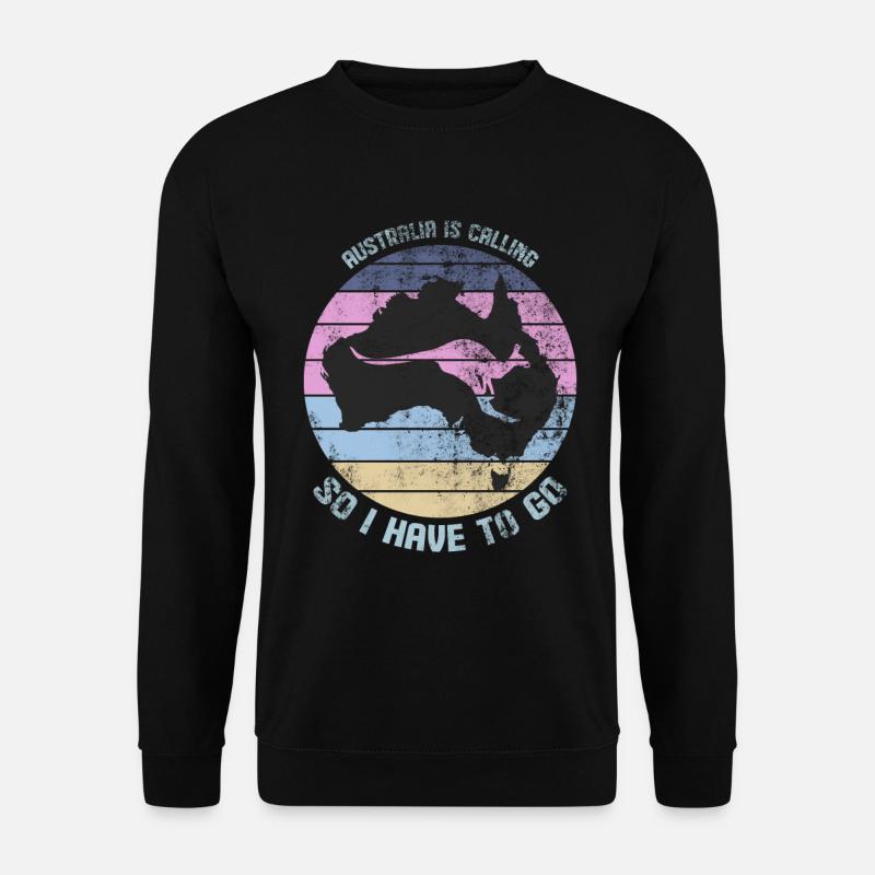 Australia Gets Travel Backpacker - Unisex Sweatshirt - black