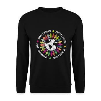 Protection du climat Respect de l'environnement - Sweat-shirt Unisexe - noir - Devant - Alina (178cm) & Michal (187cm)