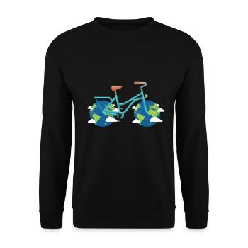 Climate protection - Unisex Sweatshirt - black - Front - Alina (178cm) & Michal (187cm)
