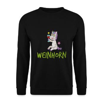 Wine bachelorette party JGA - Unisex Sweatshirt - black - Front - Alina (178cm) & Michal (187cm)
