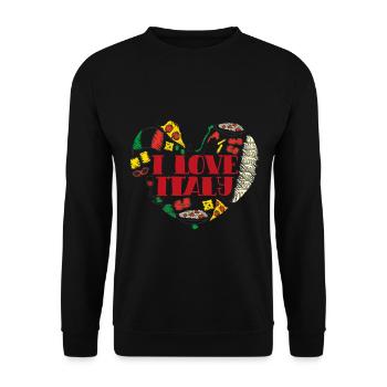 Italy country travel gift - Unisex Sweatshirt - black - Front - Alina (178cm) & Michal (187cm)