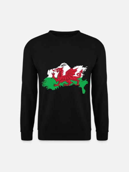 Wales Land Reise Geschenk - Unisex Pullover - Schwarz