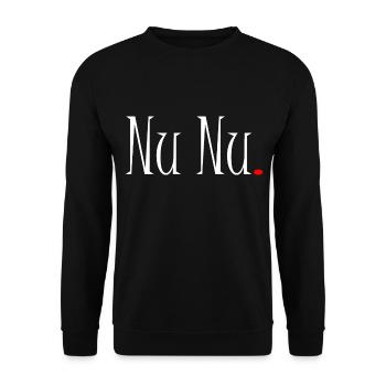 Nu Nu Oberlausitzer Dialekt Akzent Ja Ja Görlitz - Unisex Pullover - Schwarz - Vorne - Alina (178cm) & Michal (187cm)
