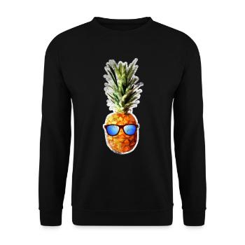 Cadeau Vintage Vintage Ananas Plage - Sweat-shirt Unisexe - noir - Devant - Alina (178cm) & Michal (187cm)