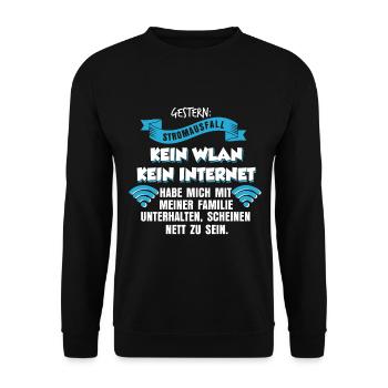 Panne d’électricité Internet - Sweat-shirt Unisexe - noir - Devant - Alina (178cm) & Michal (187cm)