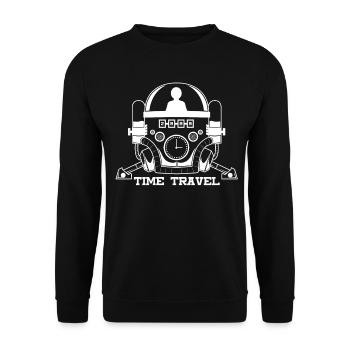 time travel - Unisex Sweatshirt - black - Front - Alina (178cm) & Michal (187cm)