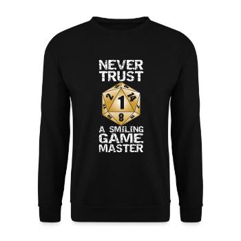 Game Master Dice RPG Dungeon Games Dice Game - Unisex Sweatshirt - black - Front - Alina (178cm) & Michal (187cm)