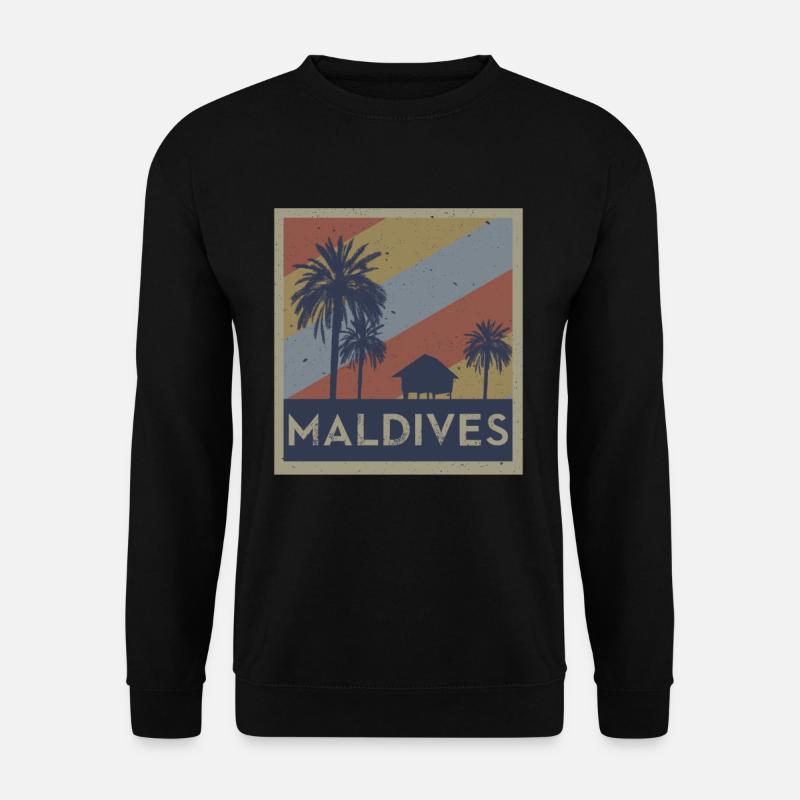 maldives retro square - Unisex Sweatshirt - black