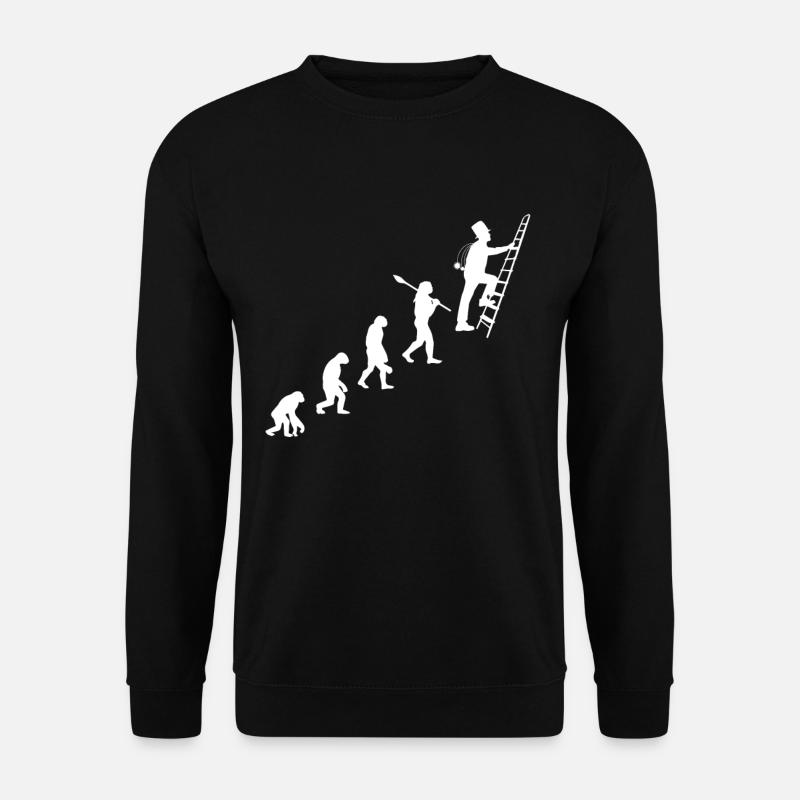 Schornsteinfeger Glück Evolution Geschenk - Unisex Pullover - Schwarz