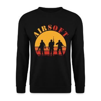 Airsoft - Unisex Sweatshirt - black - Front - Alina (178cm) & Michal (187cm)