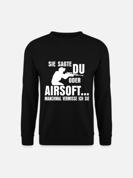 Airsoft Woman - Unisex Sweatshirt - black