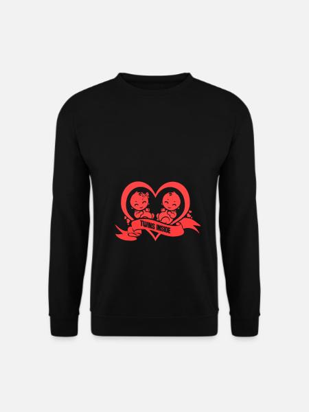 Twins Inside Grossesse Twins Enceinte - Sweat-shirt Unisexe - noir