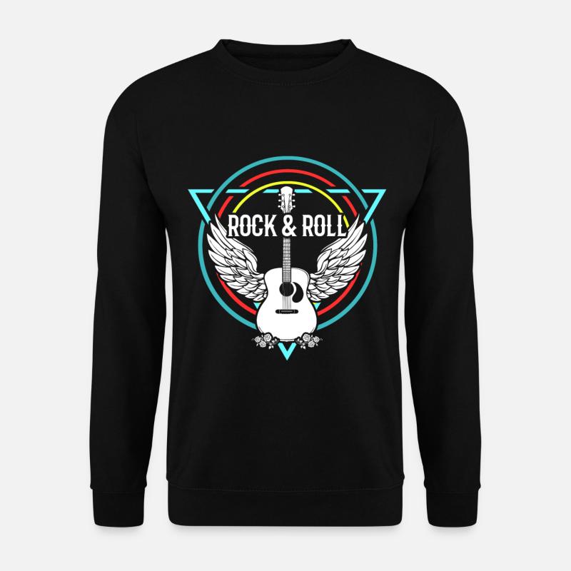 Rock n Roll Rock Roll Rock n Roll guitariste - Sweat-shirt Unisexe - noir
