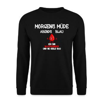 Blood donors Donor donate blood - Unisex Sweatshirt - black - Front - Alina (178cm) & Michal (187cm)