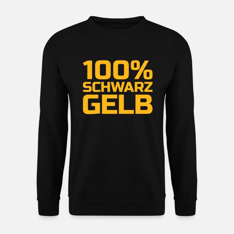 Fussball schwarz gelb - Unisex Pullover - Schwarz