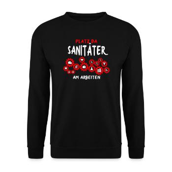 Paramedic rescue service ambulance hospital - Unisex Sweatshirt - black - Front - Alina (178cm) & Michal (187cm)