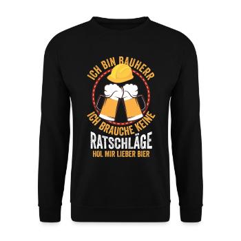 Client beer - Unisex Sweatshirt - black - Front - Alina (178cm) & Michal (187cm)