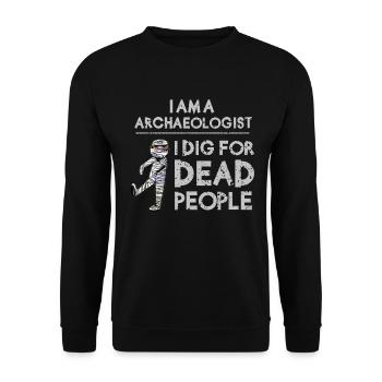 Archéologue Hobby Sport Loisirs Cadeau - Sweat-shirt Unisexe - noir - Devant - Alina (178cm) & Michal (187cm)