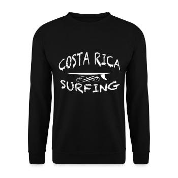Bester Surf Spot in Costa Rica in Südamerika - Unisex Pullover - Schwarz - Vorne - Alina (178cm) & Michal (187cm)